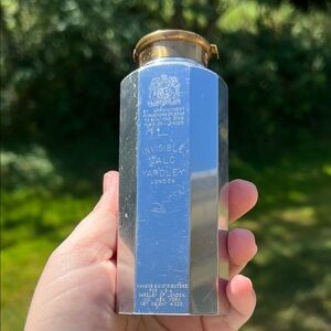 Vintage Yardley Of London Invisible Talc For Men Metal Apothecary Shaker 5" Tall